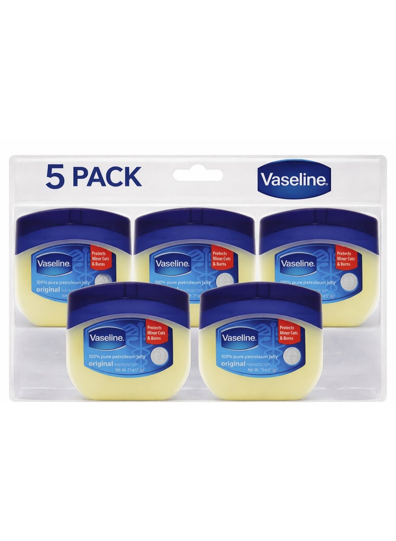 Vaseline 100% Pure Petroleum Jelly 212g ,packof5 - Image 1