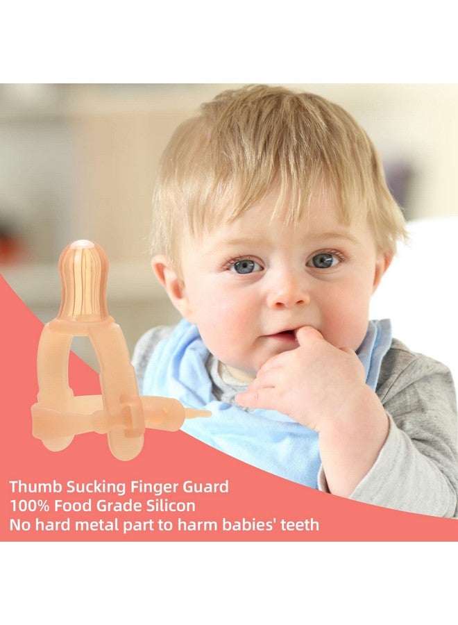 Elfzone Thumb Sucking Stop 2 Packs Adjustable Thumb Guard For Thumb Sucking Silicone Thumb Sucking Treatment Kit For 336 Months Baby Maximum For 1.95”1.5 Wide Wrist - Image 2