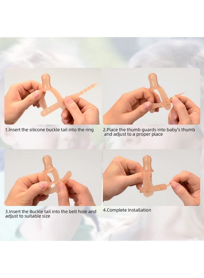 Elfzone Thumb Sucking Stop 2 Packs Adjustable Thumb Guard For Thumb Sucking Silicone Thumb Sucking Treatment Kit For 336 Months Baby Maximum For 1.95”1.5 Wide Wrist - Image 5