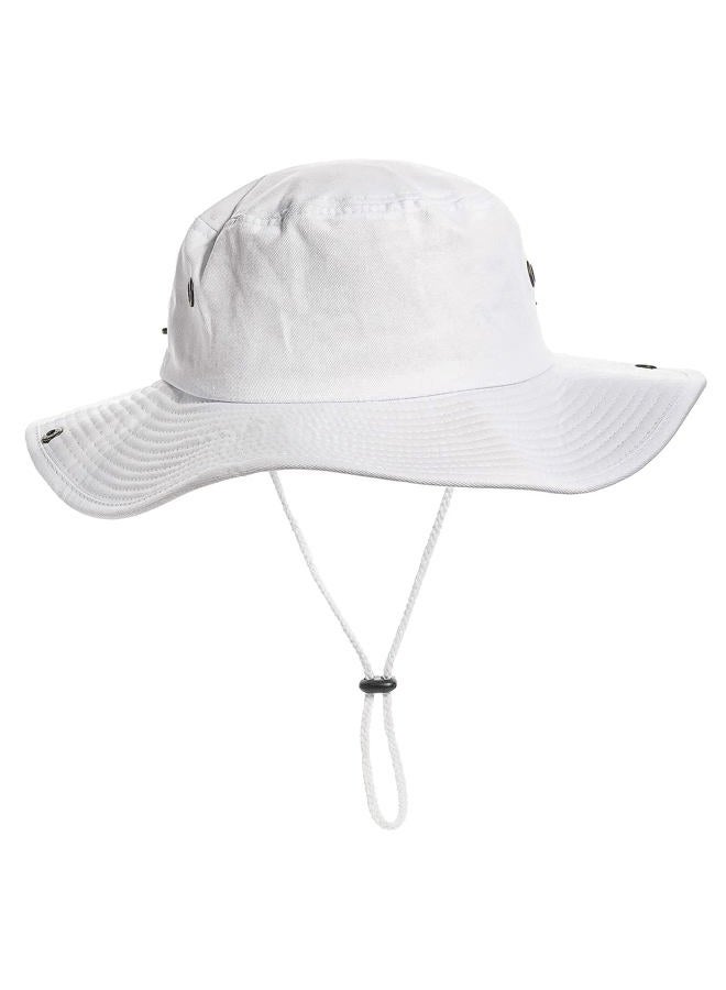 UTOWO Sun-Hats-for-Men-with-UV-Protection-Wide-Brim Bucket Fishing Safari Boonie Hat for Summer (XL; 23 5/8-24), White, XL - Image 2