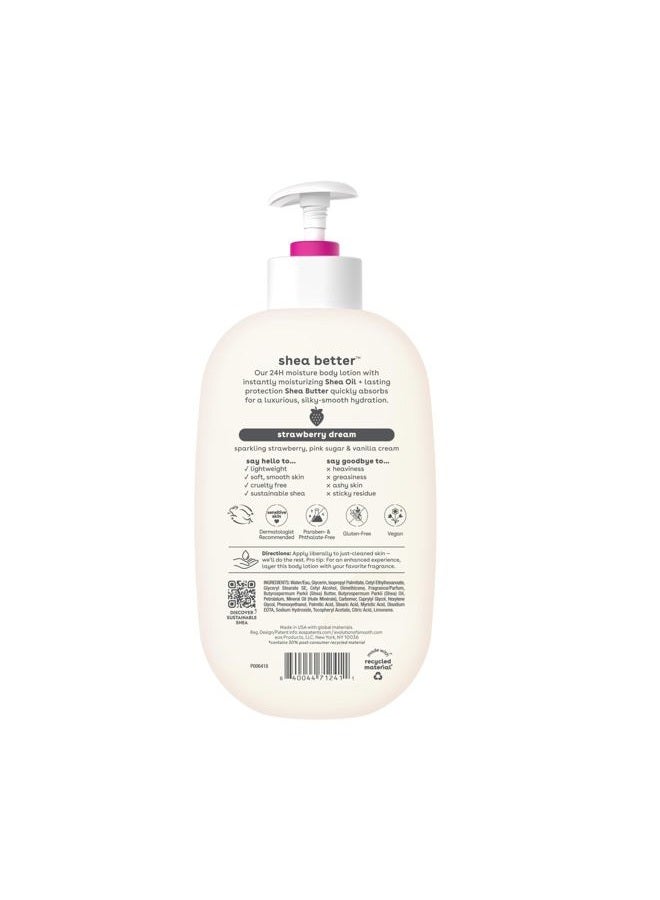 EOS Shea Better Body Lotion Strawberry Dream, 24-Hour Moisture Skin Care, Lightweight & Non-Greasy, Natural Shea, Vegan, Strawberry Body Lotion, 16 fl oz - Image 5