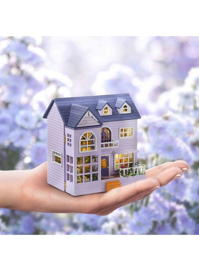 CUTEROOM Dollhouse Miniature With Furniture Diy Miniature Dollhouse Kit Diy Wooden Dollhouse Kit Plus Led Lights Creative Room For Valentine'S Day Gift Idea (D032) - Image 4