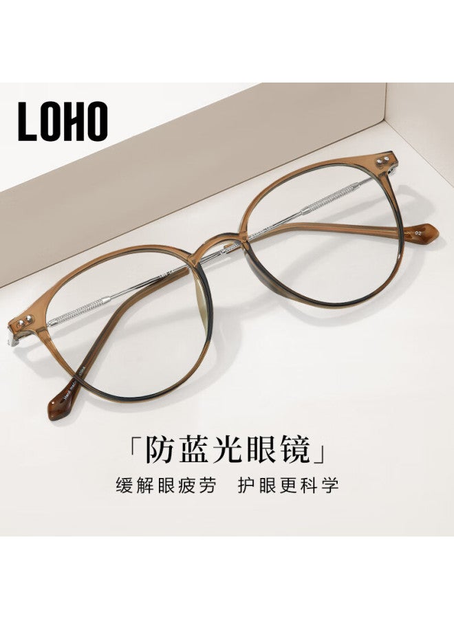 Loho Plain Ultra-light Gl Frame For Women With Myopia, Blue Light Blocking, Large Face Slimming Lh099014 - Image 1