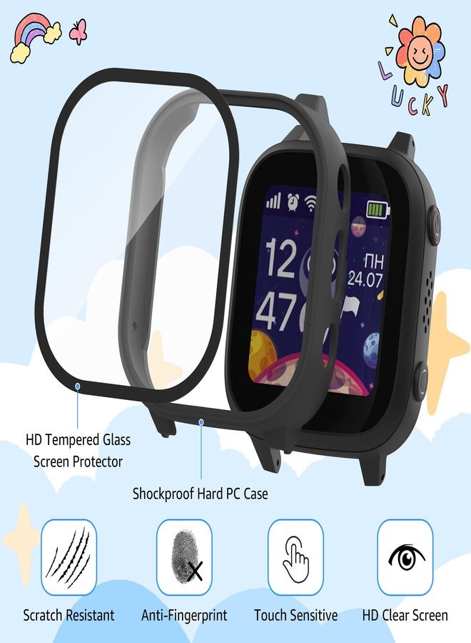 Tiorecime 4 Pack Case for Cosmo JrTrack 3 and 4 Smart Watch with Tempered Glass Screen Protector, Shockproof Hard PC Bumper, Scratch Resistant Protective Cover - Image 2