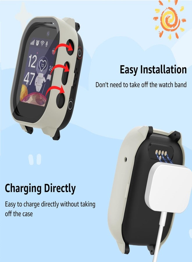 Tiorecime 4 Pack Case for Cosmo JrTrack 3 and 4 Smart Watch with Tempered Glass Screen Protector, Shockproof Hard PC Bumper, Scratch Resistant Protective Cover - Image 4