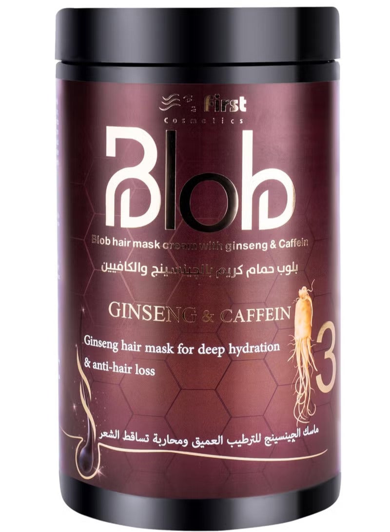 Blob Hair Mask With Ginseng & Caffein For Deep Hydration & Anti -HairLoss1000 Ml - Image 1