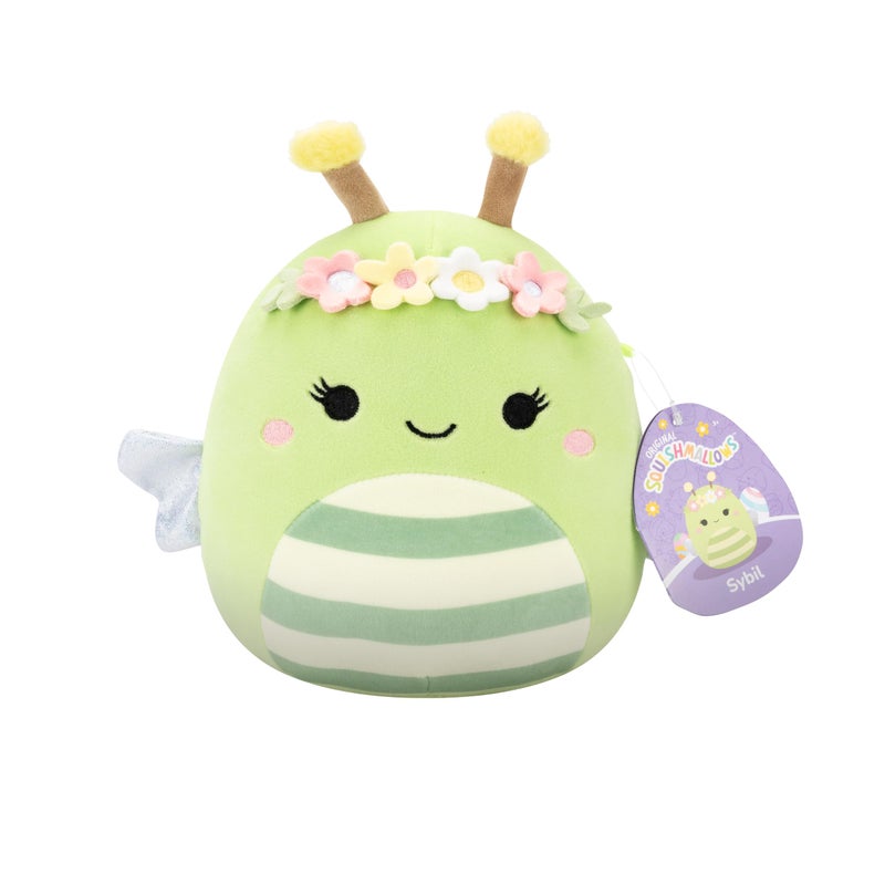 Squishmallows Original 14in Sybil The Green Bee with Flower Crown Official Jazwares Plush Large - Image 4