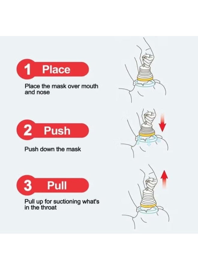بتيمفم جهاز شفط محمول مضاد للاختناق للبالغين والأطفال، أداة احترافية لإنقاذ مجرى الهواء، للاستخدام المنزلي والسفر والإسعافات الأولية في الهواء الطلق. - Image 4