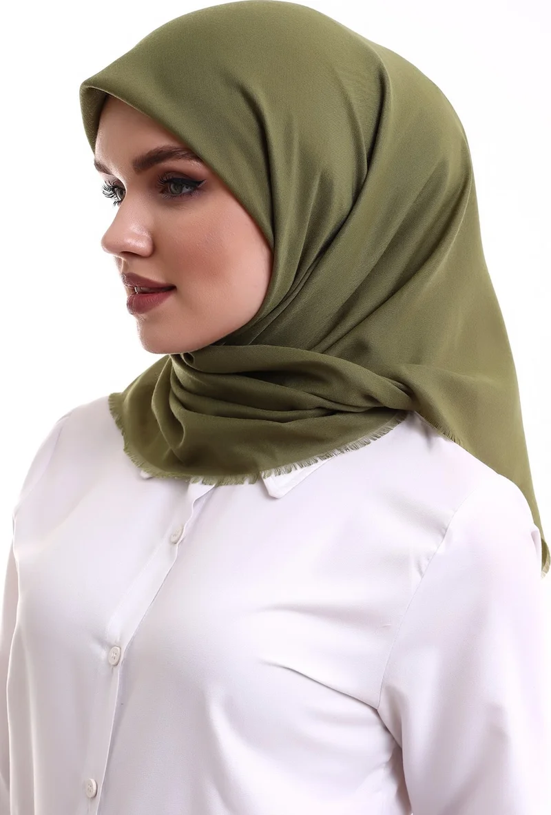 İhvan Online Cotton Panel Plain Patternless Cover Green
