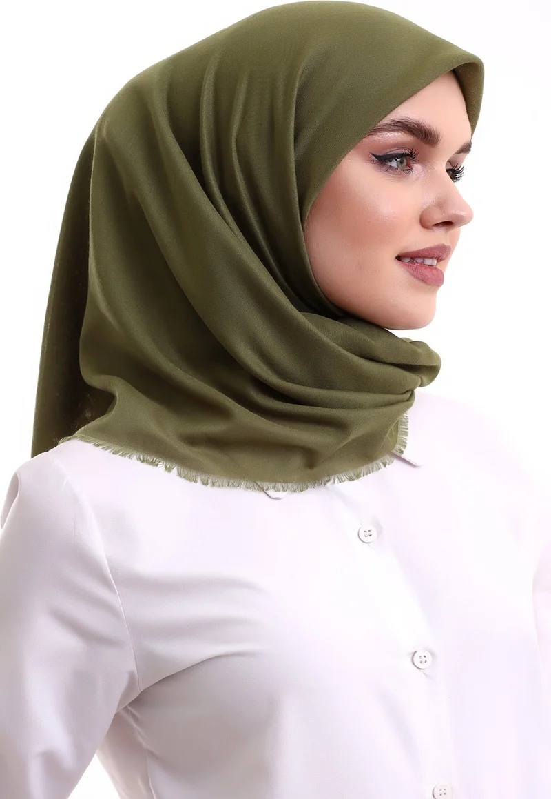 İhvan Online Cotton Panel Plain Patternless Cover Green