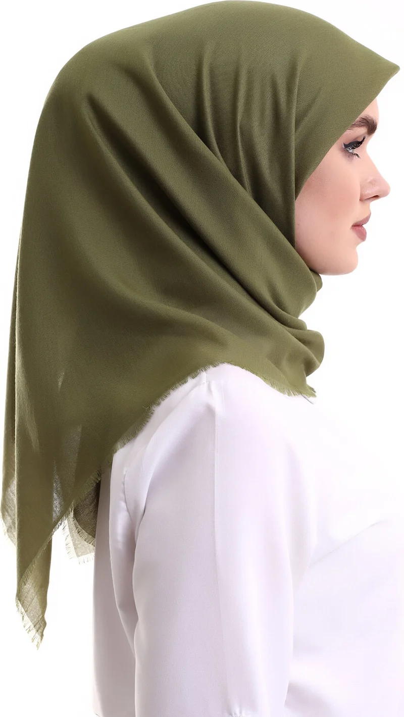 İhvan Online Cotton Panel Plain Patternless Cover Green