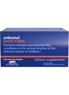 Orthomol Immun Junior C Plus, Kid'S Multivitamin, Tangerine Flavor, 30 Count (Pack Of 1)  - Image 1