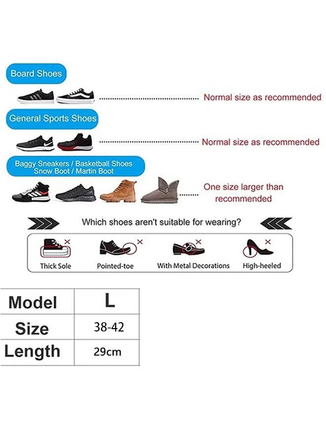 GMORO Waterproof Shoe Covers, Non-Slip Water Resistant Overshoes Silicone Rubber Rain Shoe Cover Outdoor cycling Protectors apply to Men, Women, Kids (Large,White)  - Image 4