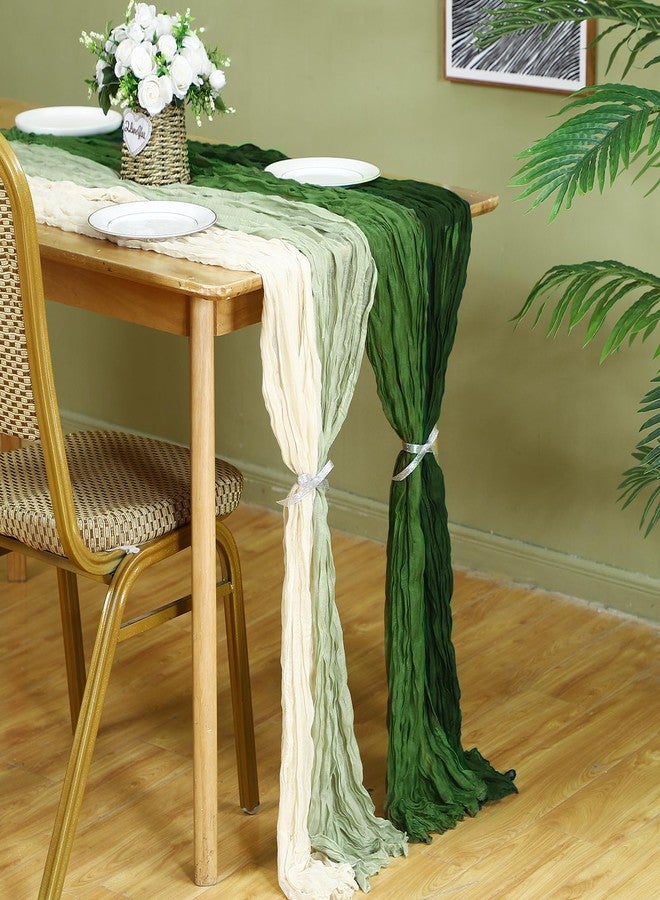 Remagr 12 Pack Sage Green Cheesecloth Table Runners 6 Ft Gauze Table Runners Boho Sage Wedding Decor Rustic Sheer Table Runner for Wedding Table Baby Bridal Shower Birthday Party Decorations - Image 2