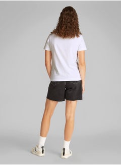 Calvin Klein Jeans Women's Shadow Graphic Regular Fit T-Shirt - Cotton, White  - Image 5
