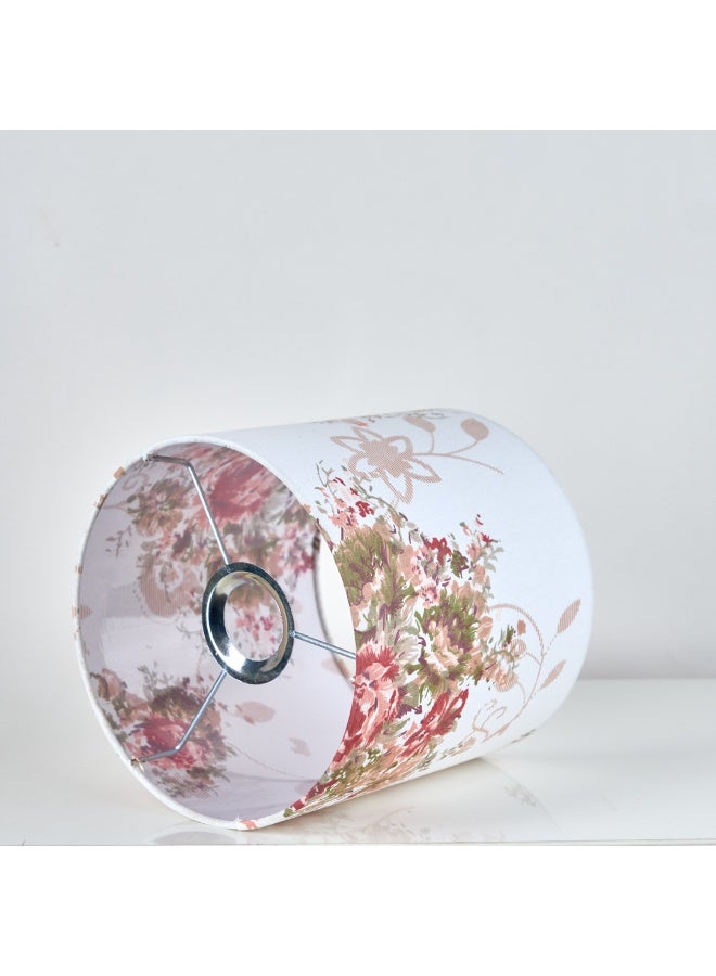 NAGAFA SHOP Natural linen lampshade printed with a clean floral pattern, designed in a tapered shape suitable for modern and classic lamp bases. - Image 4