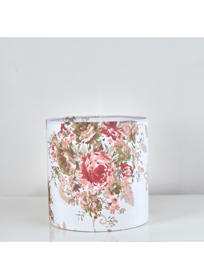 NAGAFA SHOP Natural linen lampshade printed with a clean floral pattern, designed in a tapered shape suitable for modern and classic lamp bases. - Image 3