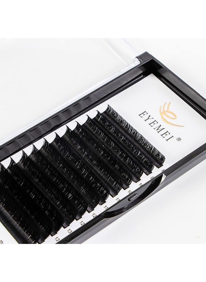 EYEMEI - H Extensions 0.18 C Curl Natural Faux Mink Eyelash Extensions Individual Lashes Extension 14Mm Tray Salon Use By Eyemei - Image 1