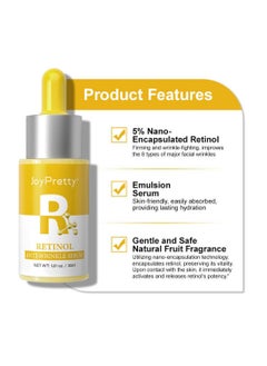 JoyPretty Day & Night Skin Care Set, Facial Serum Kit with VC Whitening Serum+ Retinol Essence for Anti-Aging and Wrinkle-Reducing, Moisturizing Face Care for Women  - Image 5