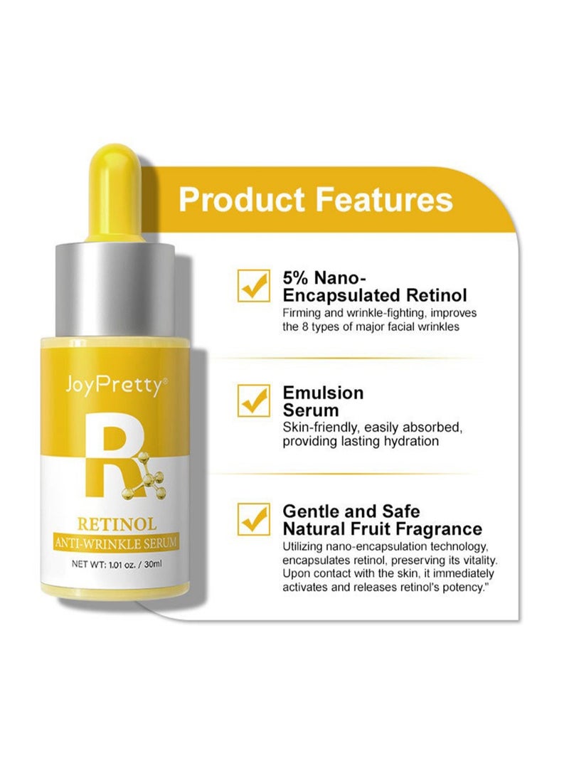 JoyPretty Day & Night Skin Care Set, Facial Serum Kit with VC Whitening Serum+ Retinol Essence for Anti-Aging and Wrinkle-Reducing, Moisturizing Face Care for Women  - Image 5