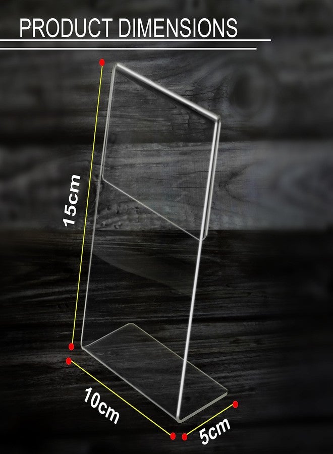 Shuban Acrylic QR Bar Code Display Stand, Paper Stand, Perfect for Restaurants, Promotions, Photo Frames for BHIM, PHONEPE, Google Pay Stand 4" X 6" (A6) - Image 2