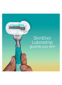 Gillette Venus Miami Sunrise Deluxe Smooth Sensitive, Women's Razor Refills, 4 ct  - Image 3