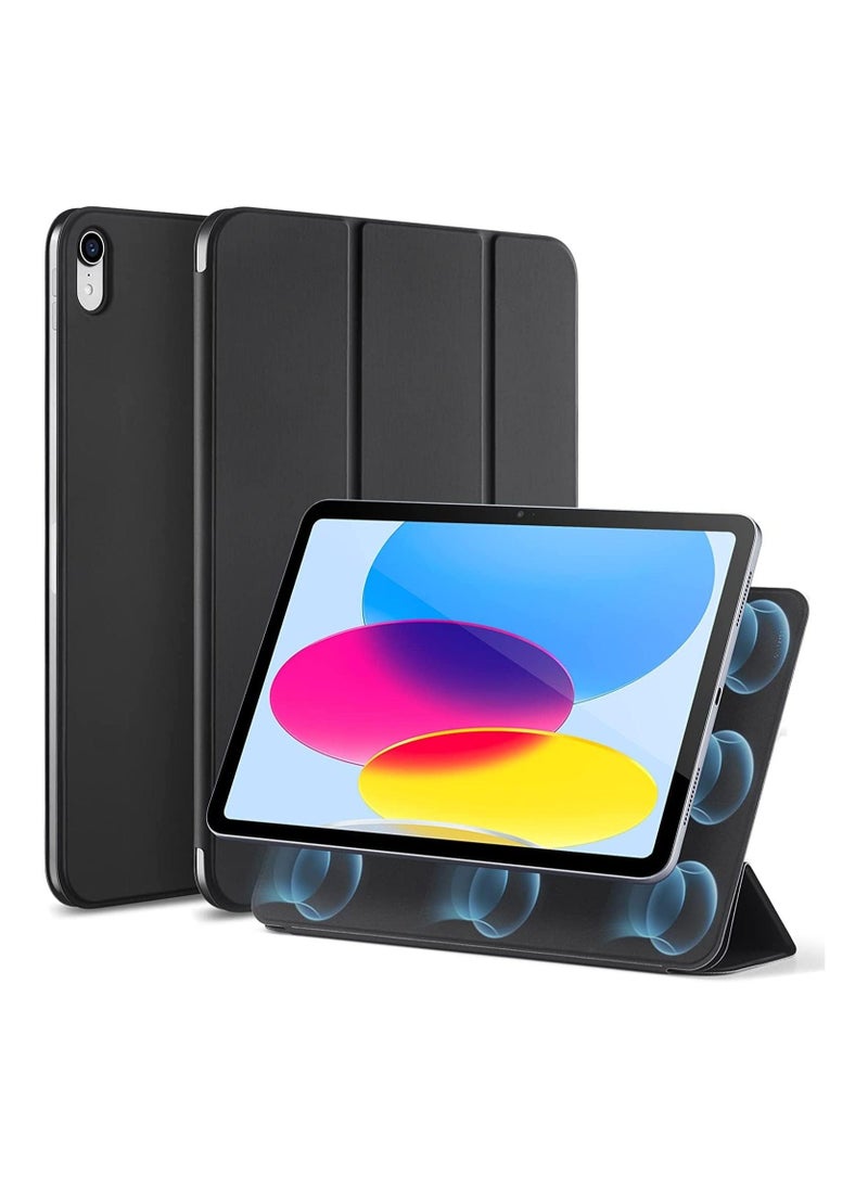 Arabest Magnetic Case for iPad 10th Generation 10.9 Inch 2022 Convenient Magnetic Attachment Two Way Trifold Stand Lightweight Protection Auto Sleep Wake - Image 1