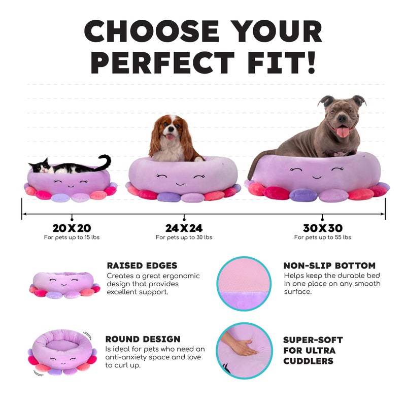 Squishmallows Original 24-Inch Tatiana The Dragon Pet Bed - Medium-Sized Ultrasoft Official Plush Pet Bed for Dogs and Cats - Image 2