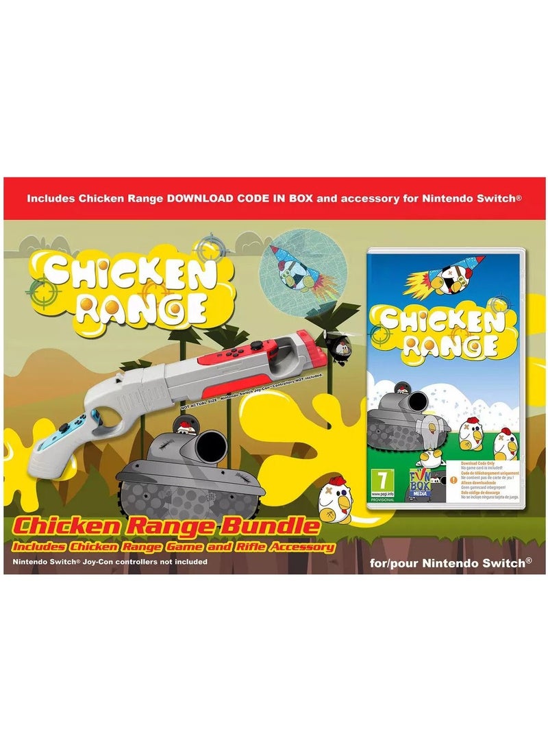 XBITE - Nintendo Switch Chicken Range Game Bundle with Rifle Accessory - Image 1