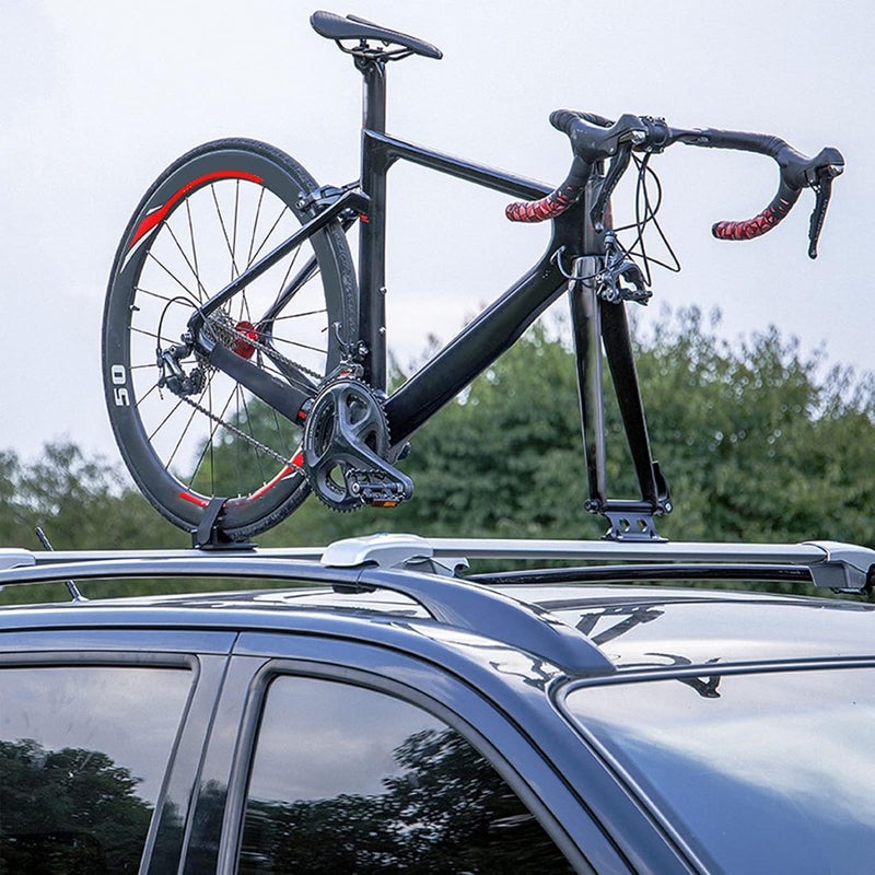 SUNGOOYUE Bike Front Fork Mount Fork Mount Car Roof Aluminum Alloy with Strong Bearing Capacity for Safe Bike Transport (One Size) - Image 4