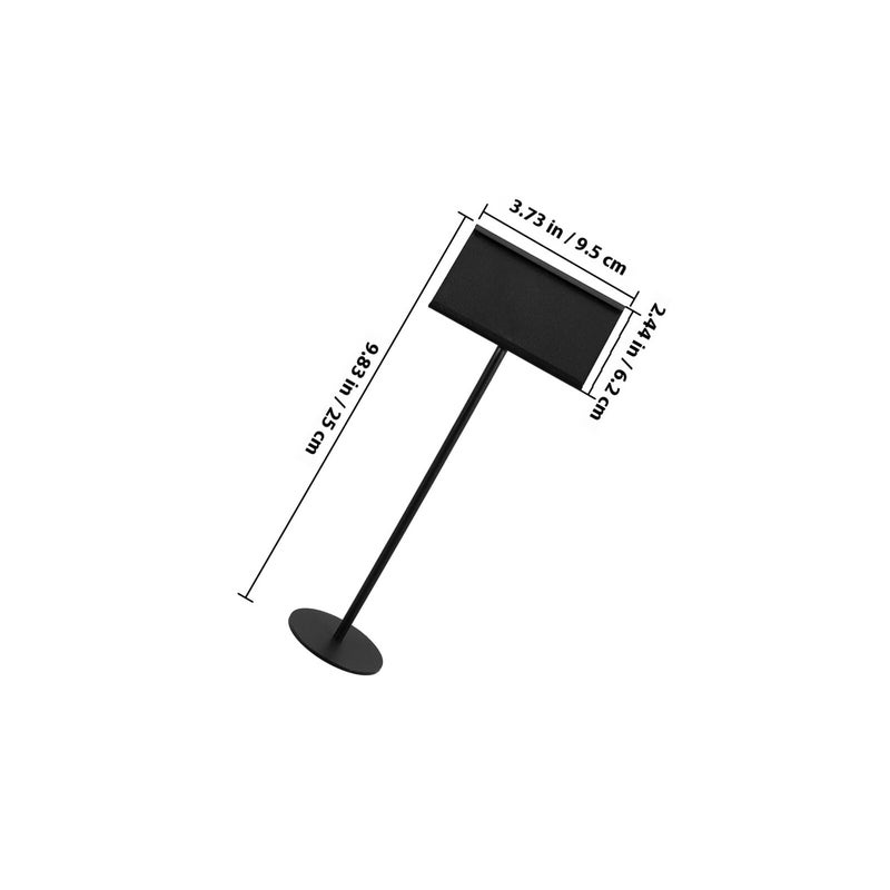 Double Sided Stainless Steel Table Card Holder 25cm Black For Restaurant Wedding Buffet - Image 3