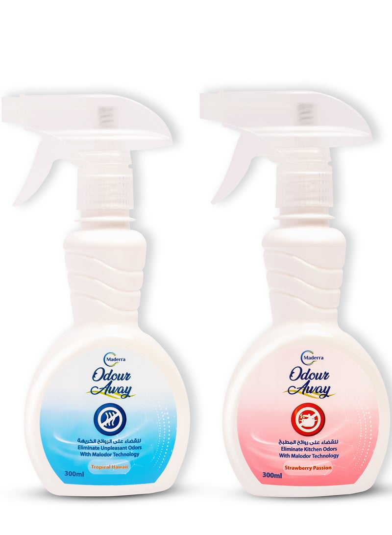 ماديرا معطر جو أودر أواي للمطبخ والروائح الكريهة عبوة مزدوجة، 300 مل + 300 مل - Image 1