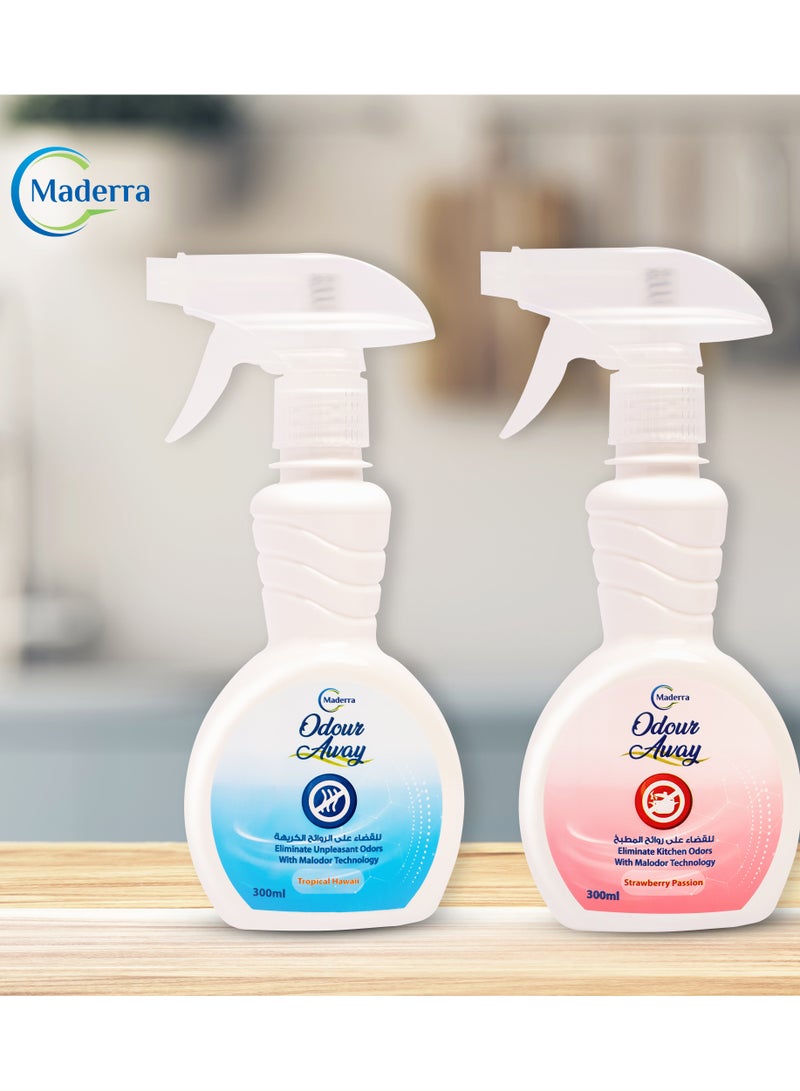 ماديرا معطر جو أودر أواي للمطبخ والروائح الكريهة عبوة مزدوجة، 300 مل + 300 مل - Image 2