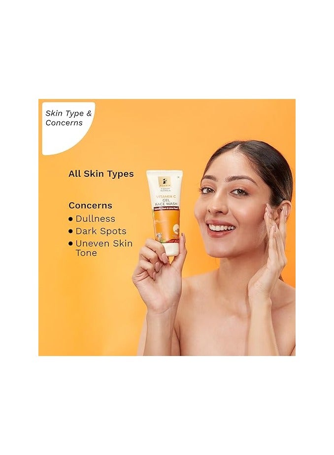 بيلجريم غسول الوجه جل فيتامين C الأسترالي من بيلجريم للبشرة الجافة/المشرقة/المتوهجة مع كاكادو بلوم ولؤلؤ الليمون؟ | النساء والرجال | 100 مل - Image 4