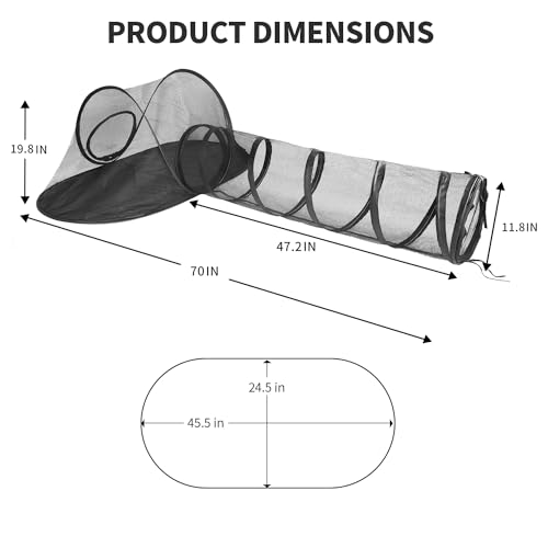 Rest-Eazzzy Cat Tent Outdoor, Pet Enclosure Tent Suitable for Cats and Small Animals, Indoor Playpen Portable Exercise Tent with Carry Bag(Pet Tent& Tunnel) S - Image 2