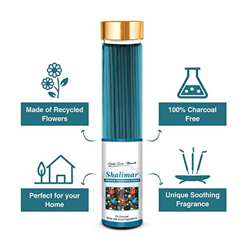 Torppeza Shalimar Premium Fragrance Incense Stick|No Charcoal|Natural Essential Oils|Low Smoke 100% Herbal Fragrance Shalimar Agarbatti (Pack of 06|100g Stick Each Bottle) - Image 3