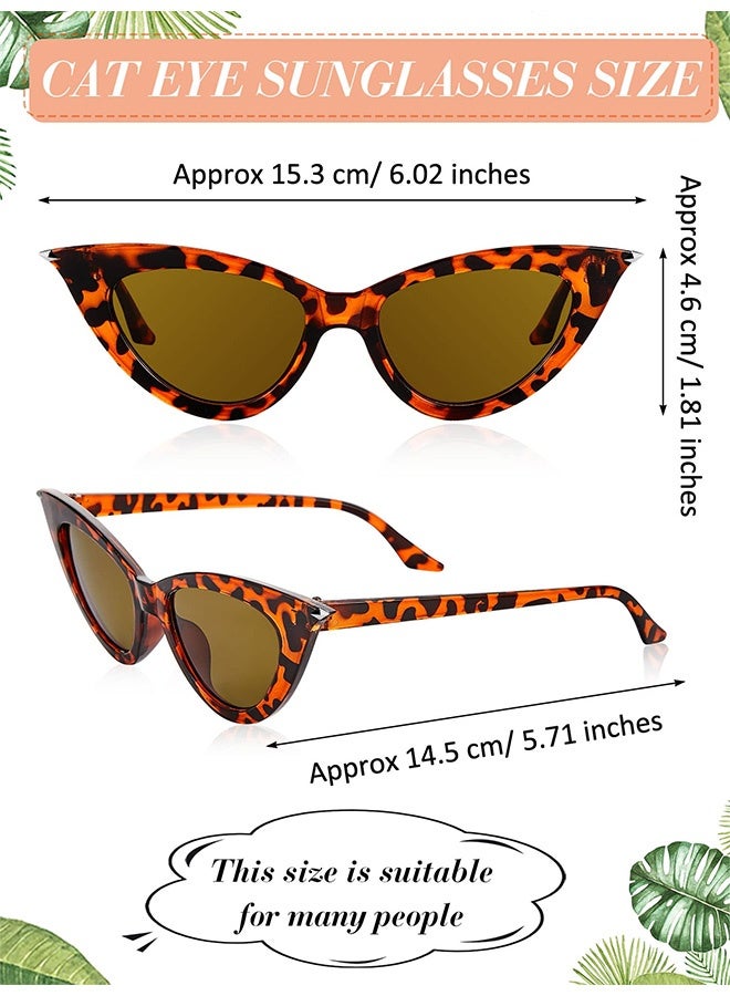 Quantum 5 Pairs Women's Retro Cat Eye Sunglass UV400 Protection Sun Glasses, Fashion Anti-glare Sun Shades for Women, Sun Protection Sunglasses Suitable for Summer Outdoor Beach Travel Camping - Image 2