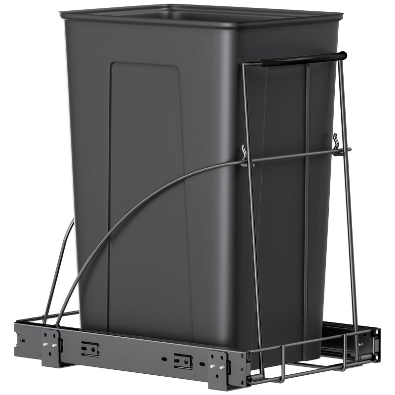 Insputer سلة المهملات القابلة للسحب تحت الخزانة من إنسبوتر تتطلب 13 عرض × 18 عمق مجموعة سلة المهملات تحت الحوض سلة القمامة القابلة للسحب للمطبخ غير مشمولة بالسلة