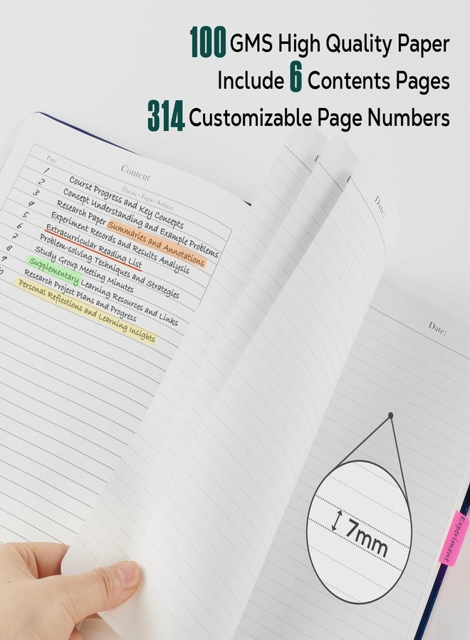 FOCUS DAY Hardcover Notebook Journal, A5 Lined Daily Journal College Ruled Notebook for Women Men, 320 Pages Thick Writing Journal Notebook for School Work, Dark Green Leather Notebook, 5.7'' X 8.4'' - Image 4