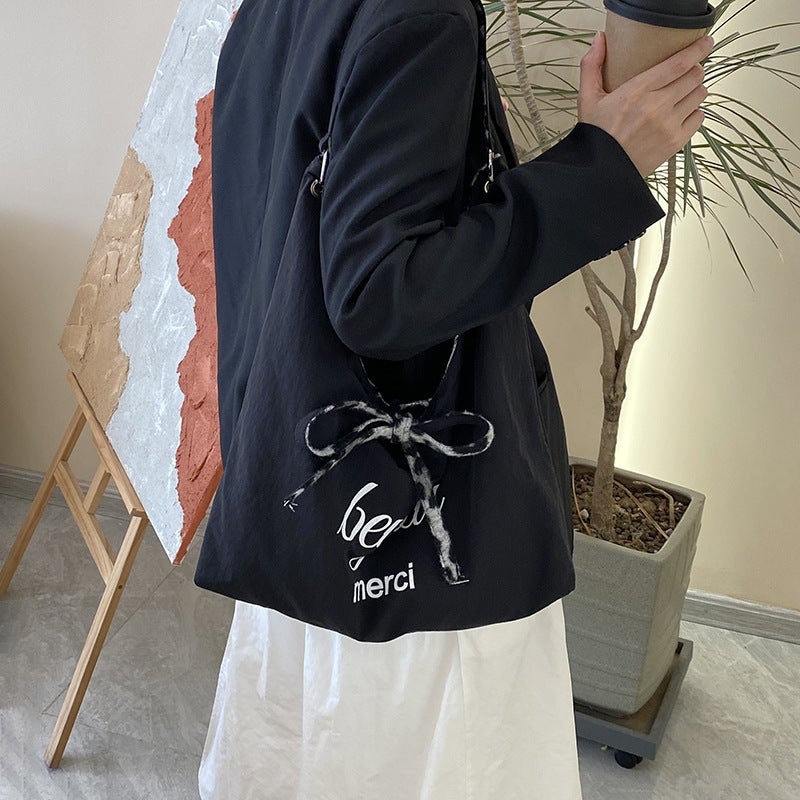 Autumn Woolen Leopard Print Large Bag Women'S Fashionable Korean Style Tote Bag Casual Large Capacity Underarm Bag - Image 4