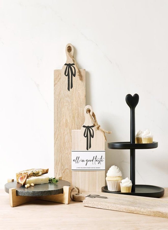 Santa Barbara Design Studio Charcuterie Boards for Cheese, Meat, and Fruit Marble Board on Mango Wood Stand, 12.25" L x 10" W x 2" H, Black - Image 3