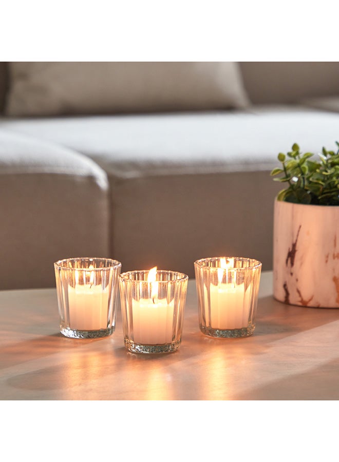 Home Box Tria Clear 3-Piece Tealight Holder Set 6 x 6 x 6 cm - Image 1