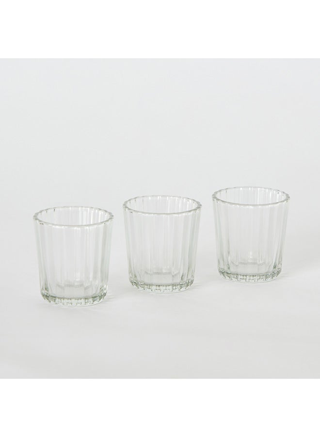 Home Box Tria Clear 3-Piece Tealight Holder Set 6 x 6 x 6 cm - Image 5