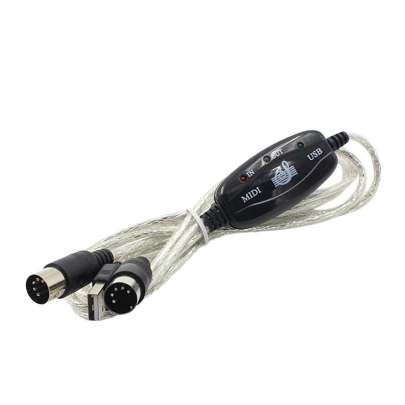 IVELECT USB in-Out MIDI Cable Interface MIDI Converter/Adapter for Keyboard to PC - Image 1