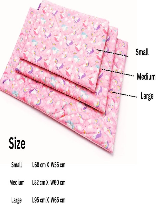 BohoBark Pet Floor Mat Large Size for Dog & Cat | Anti Slip Waterproof Washable Mat for Home & Feeding Area - Pink - Image 3