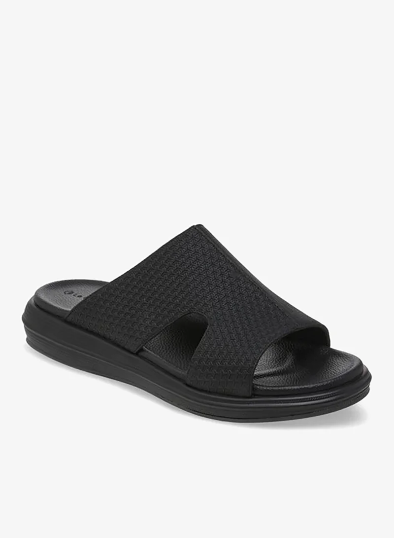 لو كونفورت Men Textured Slip-On Comfort Sandals