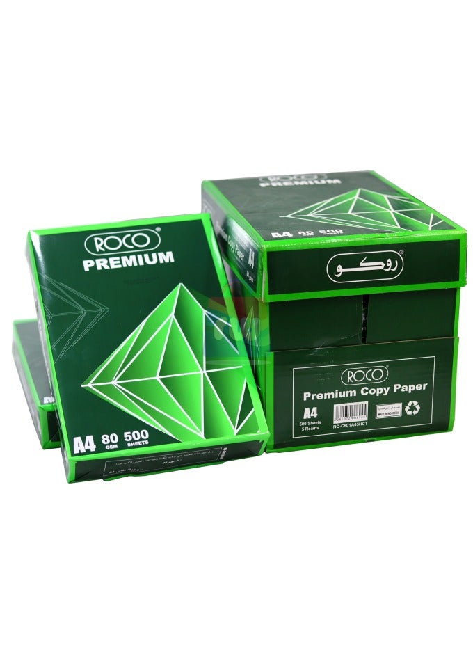 ROCO Roco cartoon copy paper A4 Size 80 GM Paper (5 packets) each packet 500 Sheets. White 