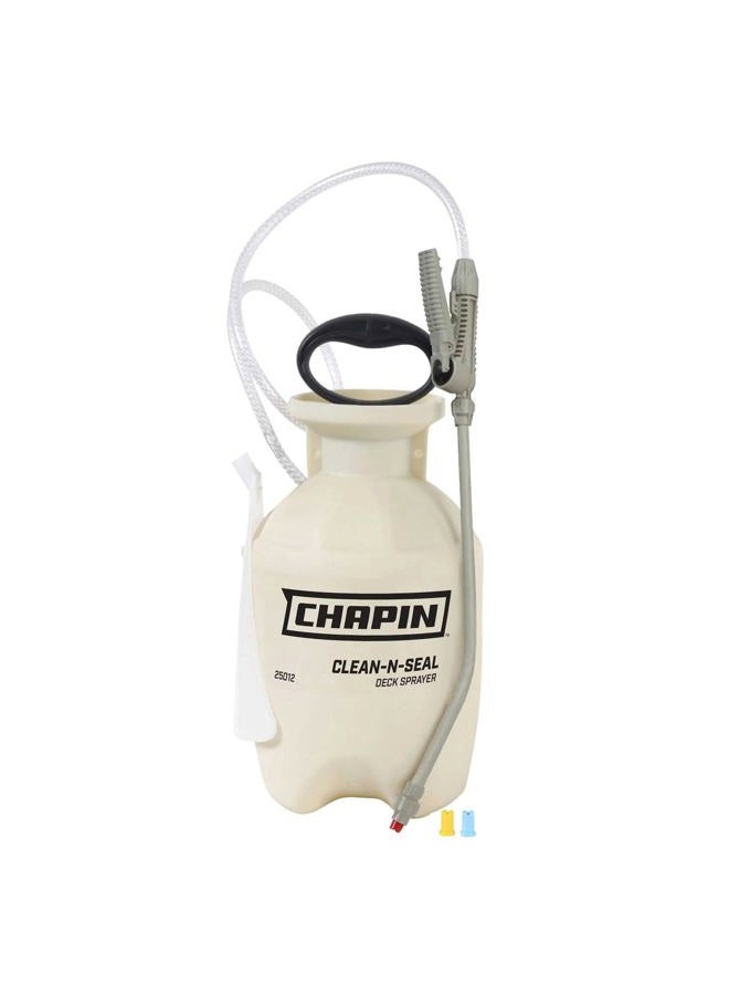 Chapin International Seal Poly Sprayer for Deck Cleaners and Transparent Stains and Sealers Chapin 25012 1-Gallon Clean 'N, Yellow/Black