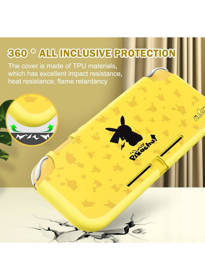KASTWAVE Flash Pika Switch Lite Protective Case Cool Soft TPU Shell Shockproof Scratch Resistant Cover Joy Con Japanese Amine Skin (Rocker cap not included) - Image 2