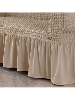 Sofa Slipcover One Piece Easy Fit Stretch Couch Cover with Skirt Durable Washable High Elastic Stretchable Universal Furniture Protector (khaki, 2 Seats) - pzsku/Z1F35D19CF8036EDD9507Z/45/_/1688701791/1c3f3804-b9c9-452b-96c1-27ca7283c5a7